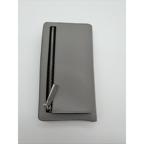 Kate Spade Staci Wallet Colorblock Slim Bifold Nimbus Grey Clutch Organizer - Picture 10 of 14